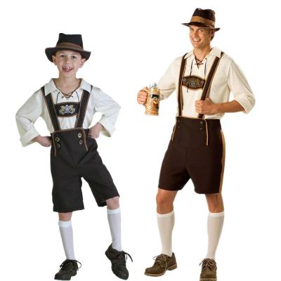 China German Oktoberfest Costume Male Parent-child Costume Adult Stage Costumes Kids Beer Whole Sets And Costume for sale