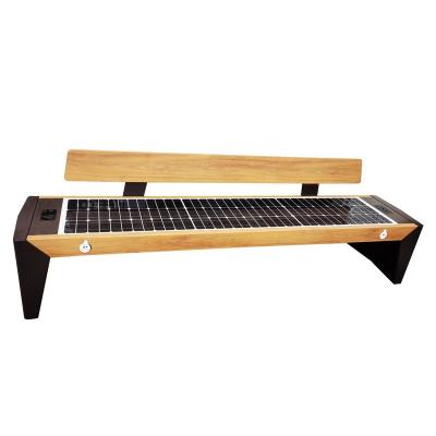 China Largest Galvanized Steel Wifi USB Smart Charger Solar Bench For Park for sale