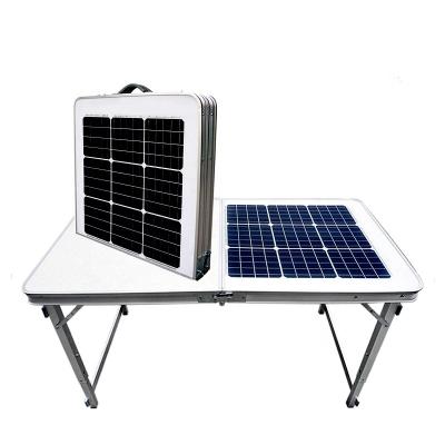 China Modern Solar Power Park Phone Folding Metal Charging Portable Table for sale