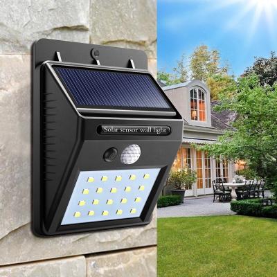 China Popular Outdoor Waterproof IP56 Polycarbonate 20 LED Solar Outdoor Wall Light for sale