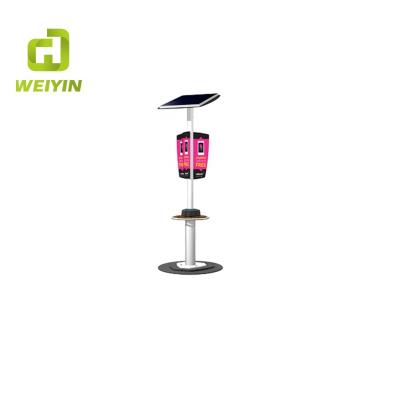 China Steel New Style Power Mobile Phone Clean Solar Energy Charging Station for sale