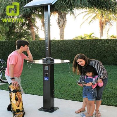 China Steel Smart Solar Mobile Phone Charging Station For Parks for sale