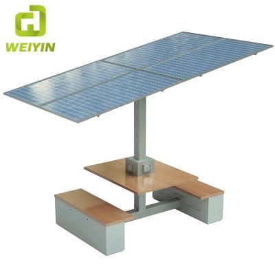 China Steel Plastic Solar Powered /PVC USB Charging Board For Gardens And Parks for sale