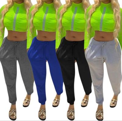 China Breathable Sweatpants Woman Joggers Pants Drop Solid Color Casual Wear Pencil Sports Pants Dress Wholesale for sale