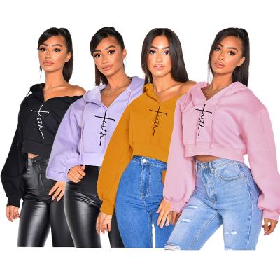 China Faith QUICK DRY T-shirt for women hooded sweatshirts short long sleeve pullovers crop tops fashion clothes ladies for sale