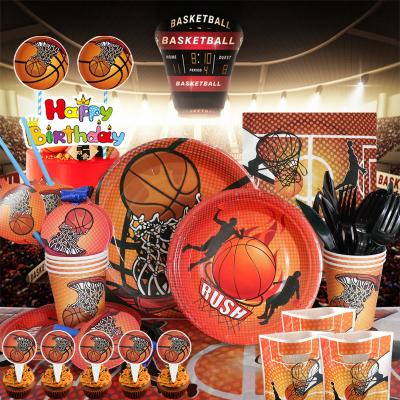 China Festival Decoration Hot Sale Basketball Theme Party Decor Supplies For Tableware Decor for sale