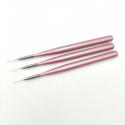 China Nails Beauty 12Mm Length Wooden Pencil With Lid Wooden Nail Art Long Liner Brush for sale