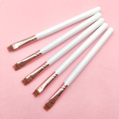 China Nail Art Brush Uv Gel Brush Gradient Shading Rose Gold Wood Handle Big Nails Beauty White Shade for sale