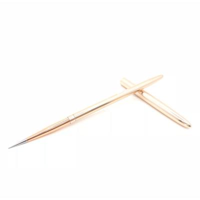 China NAIL Rose Gold Metal Handle Nail Dotting Tools Nail Art Brush for sale