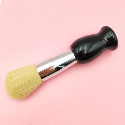 China Nail Beauty Manicure Dust Remove Big Large Nail Dust Long Handle Black Wooden Bristle Nylon Hair Off Brush For Nails for sale