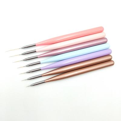 China For Nails Design Logo Nylon Hair Custom Ultra Thin Nail Art Liner Brushes 5mm 12mm 20mm for sale