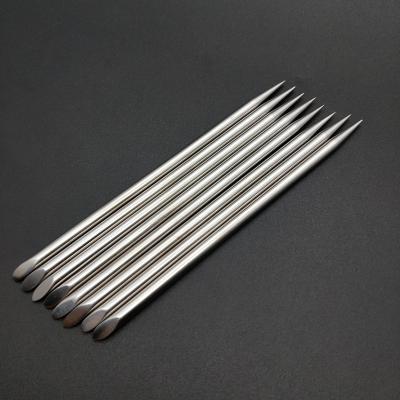 China Nail Cuticle Pusher Remover Nail Tools Salon Supplies Cuticle Pusher Reuseable Stainless Steel Orange Wood Sticks For Manicure for sale