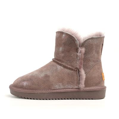 China Fashion Trend Winter Solid Color Waterproof Furry Custom Comfortable Women Snow Boots for sale