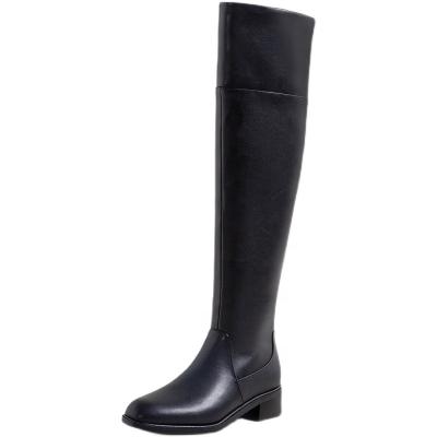 China Breathable Large Canister PU Female Outsole Shoes Over The Knee Thigh High Women Boots for sale