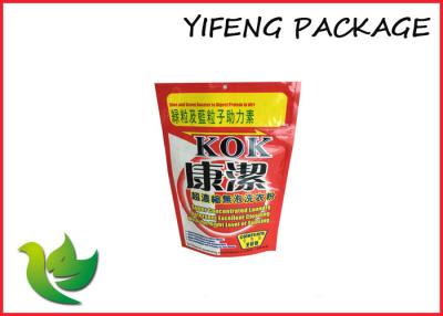 China Oil Proof PE Stable Washing Powder Doy Pack Bags With Bottom Gusset for sale