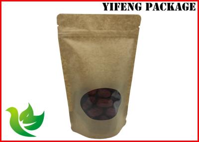 China Laminated Material Kraft Paper Pouch With A Clear Window for sale