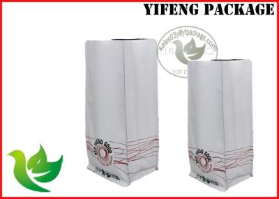 China Aulminum Foil Plastic Packaging Bags With Valve Flat Bottom Gusset Bags for sale