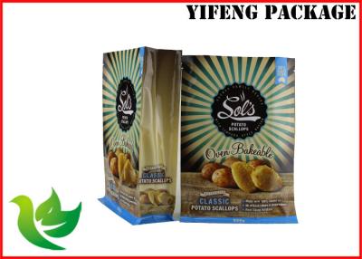 China Malote da parte inferior lisa para o produto comestível que empacota/malote plástico impermeável do zíper à venda