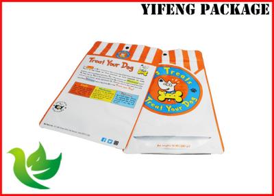 China customer's design and colorful printing laminated foil pet food bags with window and zipper for sale