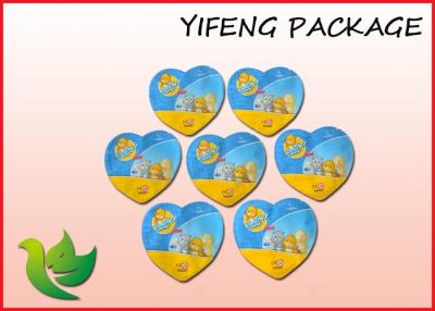 China Heart Shape Custom Packaging Bags Snacks Vinyl Bag With Zipper Oxygen Resistance for sale