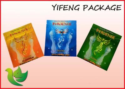 China Printing Herbal Incense Bag Aluminum Foil Zippered Pouch Oxygen Resistance for sale