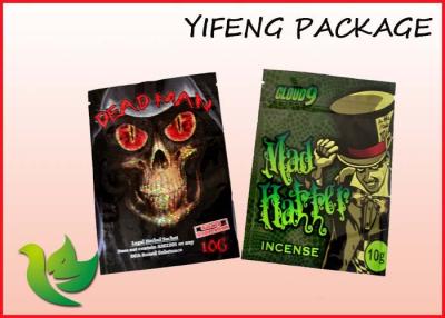 China Flexible Packaging Herbal Incense Bags Custom Printed Reclosable Poly Bags for sale