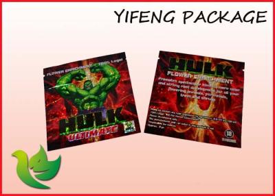 China Customized Herbal Incense Bags PET VMPET LLDPE Zip Top Bag For Tobacco for sale