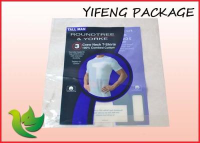 China Reclosable Plastic Mens Underwear Packaging Bag , Travel Garment Bags for sale