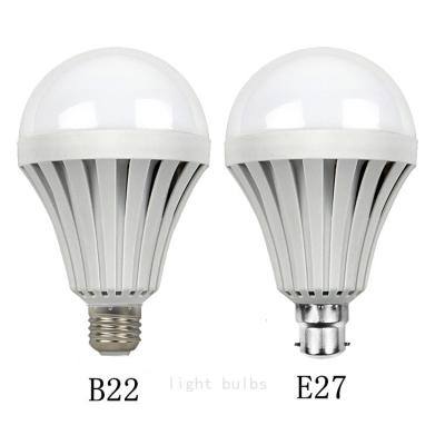 China B22 E27 LED Light Bulb Residential Aluminum White Color Emergency LED Light Bulbs Power Shut Down Lighting for sale