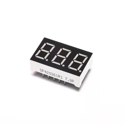 China Outdoor Stewpot Long Lifespan Common Anode 3 Digit 7 Segment Led Display for sale