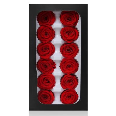 China Events Decoration Everlasting Rose Head Preserved Real 3-4cm Rose For DIY for sale