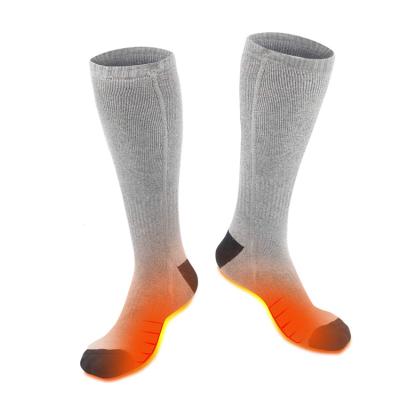 China Winter breathable warm rechargeable machine washable heating cable heated socks for sale