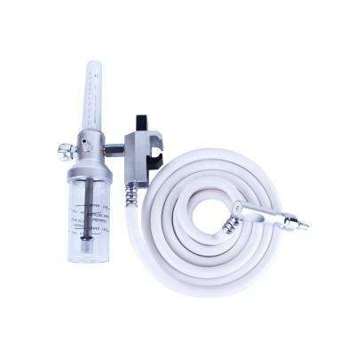 China Brass With 8mm Burr Outlet Double Medical Devices Medical Oxygen Flow Meter With Rate for sale