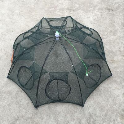 China Automatic Shrimp Cage Monofilament Nylon Foldable Fishing Net Crab Fish Trap Cast Folding Network for sale