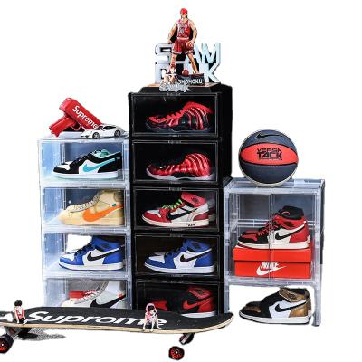 China Wholesale Plastic White Shoe Box Space Saving Multifunctional Stackable Storage Container China Multi-Functional Sneakers Storage Container for sale