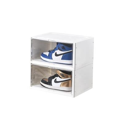 China Supplier 2021 New Shoe Box Manufacturer Dustproof Shoe Box Clear Transparent High Quality Multilayer Plastic Space Saving Stackable Shoe Storage Box for sale