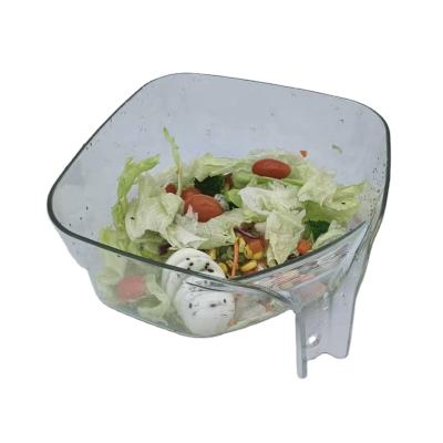 China Eco-friendly, BFA-free Plastic Clear Excellent Food Grade PC Material Customized Sustainable Salad Bowl for sale