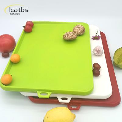 China Wholesale Customized Viable Best Quality China Amazon Two Sided Plastic Cutting Board With Multiple Colors Cutting Plate for sale