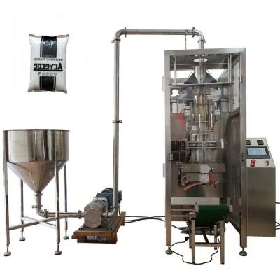 China Vacuum Air Sealing Pouch Automatic Bag Rice Glue Emulgator Wallpaper Building Starch Glue Viscous Packing Machine for sale