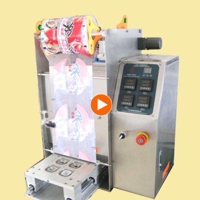 China The machine frame is stainless steel semi-automatic paper plastic cup sealer for 2 4 cups for sale