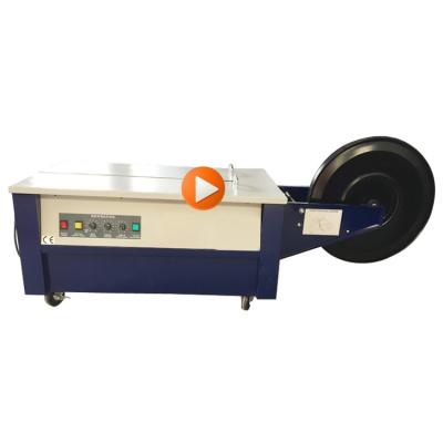 China Semi Automatic Food Size Table Middle Size PP Paper Strapping Packing Machine for sale