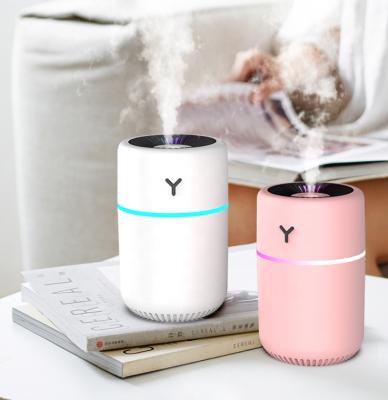 China Mini Portable Promotion Printing Elegant Mini Car Humidifier Smart Ultrasonic Hand Air Vent USB Colorful With 2 Spray for sale