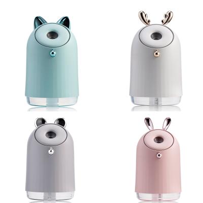 China Mini Portable 250ml USB Mini Portable Car Humidifier with RGB Night Lamp for sale