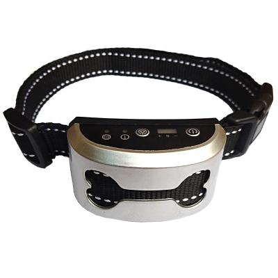 China Sustainable Electric Dog Bark Collar Rechargeable Stop Barking Collar Anti No Shock for sale