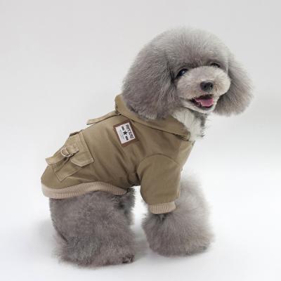 China Sustainable Dog Clothes Winter Dog Hoodie Jumpsuit Small Dog Jacket Clothes Cotton-Padded Coat for sale