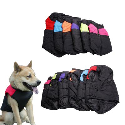 China Wholesale Waterproof Breathable Winter Pet Clothing Cotton Dog Jacket Vest Stocked Warm Clothes for sale