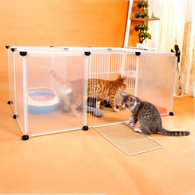 China Breathable Barrier Hamster Fence Metal Hamster Dog Cat Multi Function Fence Iron Guinea Dog Cage Pet Combination for sale