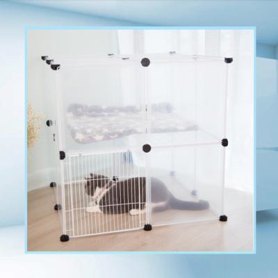 China 2020 New Dog Crate Crate Cave Combination Dog Cage Complex Animal Barrier Cat Products Large Villa Double Breathable Floor for sale