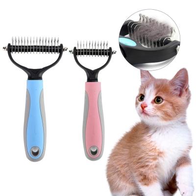 China Viable Pet Fur Knot Cutter Dog Grooming Throwing Dog Cat Hair Removal Comb Rake Pet Sweep Grooming Tool for sale