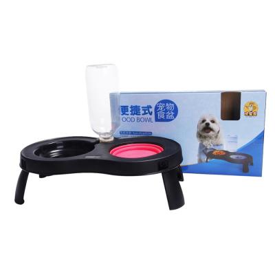 China Automatic Plastic Pet Drinkers Cat Dog Automatic Feeder Drinking Pet Food Container Animal Water Bowl for sale